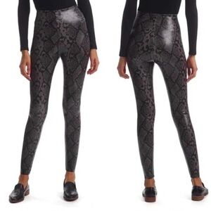 Commando Snakeskin Perfect Control Faux Leather Leggings Size Small NWT